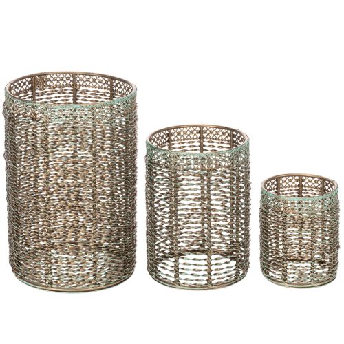 Candle holder metal tealight holder Ø8/10/13cm set of 3 | Floristik24.co.uk