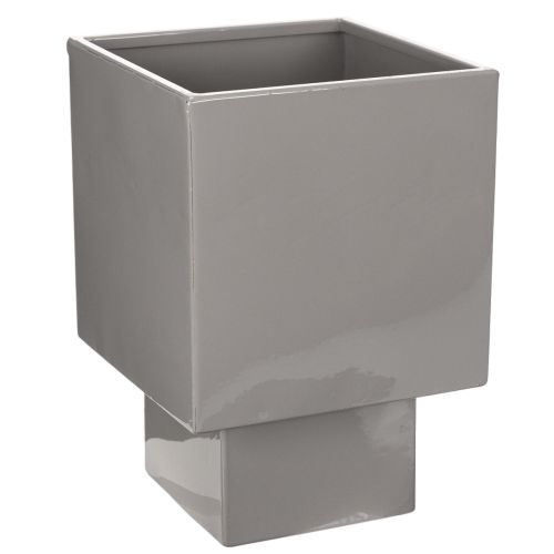 Grey Metal Cube Planter with Base 22cm for Indoor Decoration | Floristik24.co.uk