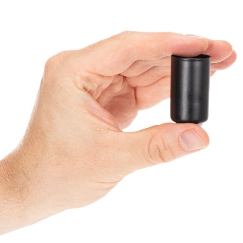 Round magnetic candle holder, matte black, for 25mm taper candles, 4 pieces | Floristik24.co.uk