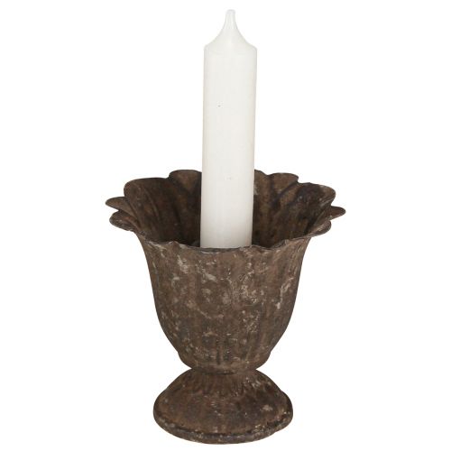 Product Candle holder trophy antique candle holder metal Ø10cm H9.5cm
