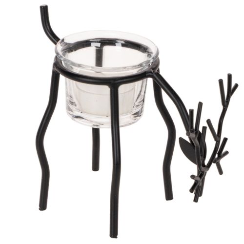 Reindeer candle holder with tealight glass, 15cm buy online | Floristik24.co.uk