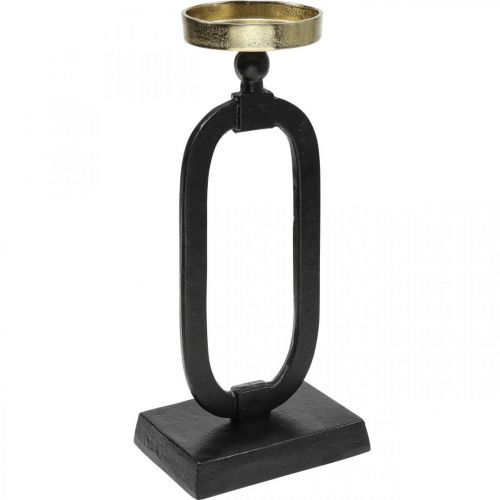 Product Candlestick black gold decorative cast iron Ø10.5cm 36cm