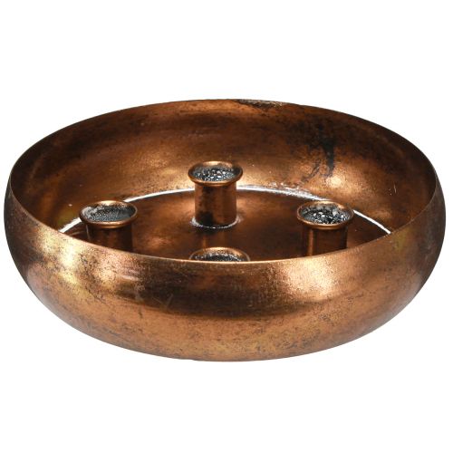 Product Candle holder bowl for 4 candles antique look bronze Ø22cm