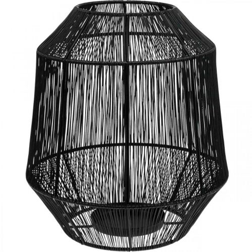Floristik24 Candlestick Black Deco Lantern Wire Basket Ø24cm H28cm