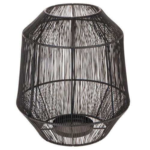 Black Decorative Lantern Wire Basket Modern style Ø24cm H28cm | Floristik24.co.uk