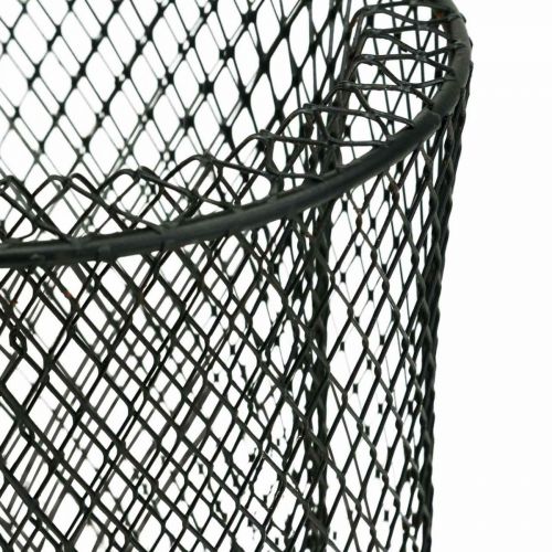Product Candlestick black metal wire basket Ø23cm/16cm set of 2