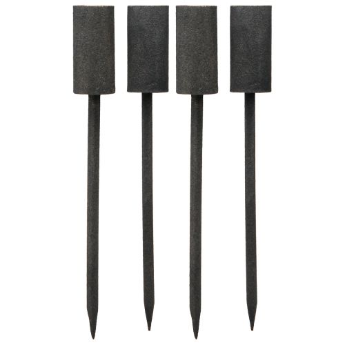 Product Candle Holder Taper Candles Metal Anthracite Vintage Ø23mm 4pcs