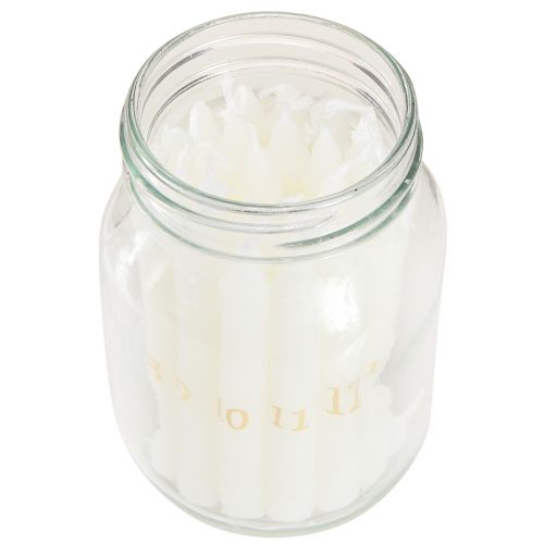 Floristik24 Candle holder on glass with 24 candles Advent calendar H14.5cm