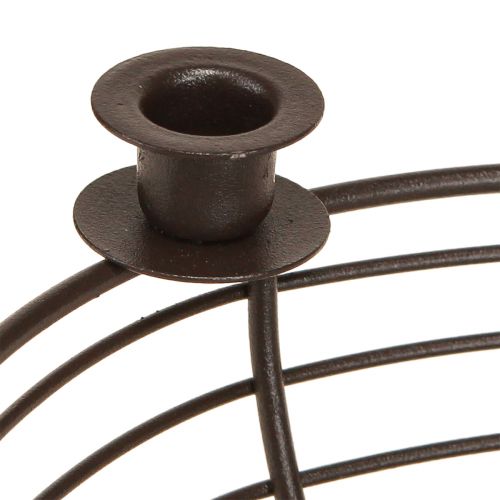 Product Candle holder for 4 candles decorative bowl metal brown Ø14cm