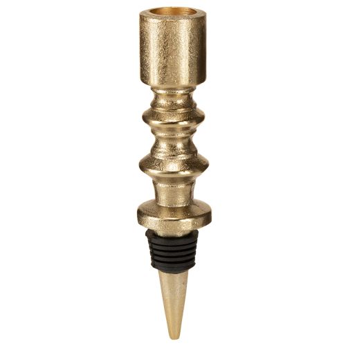 Product Candle holder for bottles metal antique look light gold H15cm