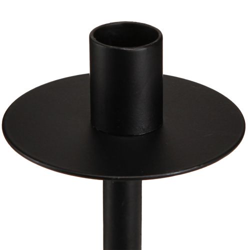 Floristik24 Candle holder for bottles black metal H12cm 2pcs