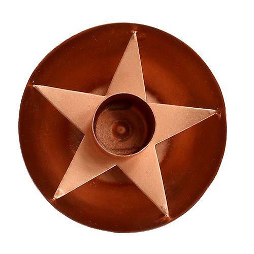 Floristik24 Candlestick for pointed candle copper Ø8cm H5cm