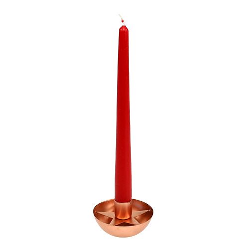 Floristik24 Candlestick for pointed candle copper Ø8cm H5cm