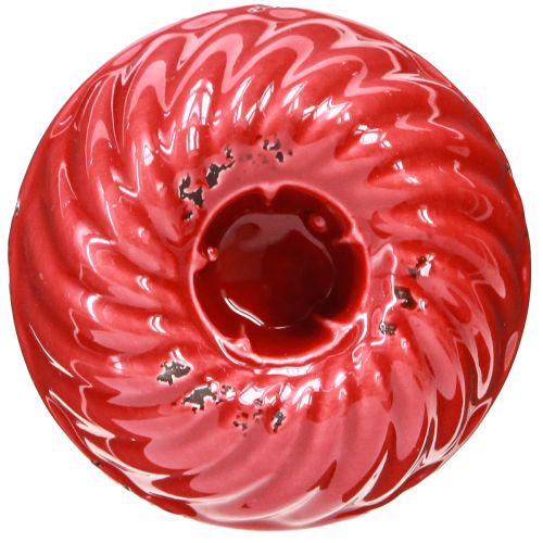 Product Candle holder for taper candles baking pan red ceramic 8cm 6 pcs