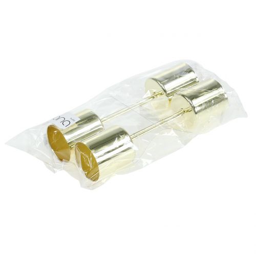 Product Candle holder for taper candles gold Ø3.5cm H4cm 4 pcs