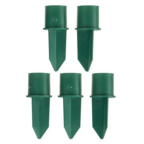 Floristik24 Candle holder for taper candles green plastic Ø2.2cm 5 pcs
