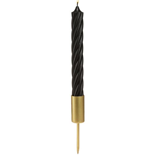 Floristik24 Candle holder for taper candles metal gold Ø28mm 15cm 4 pcs