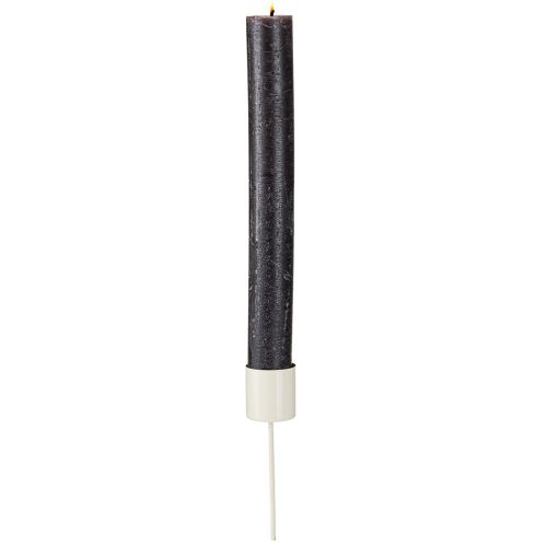 Floristik24 Candle holder for thick taper candles, metal, beige, 3.8 x 14 cm, 4 pieces