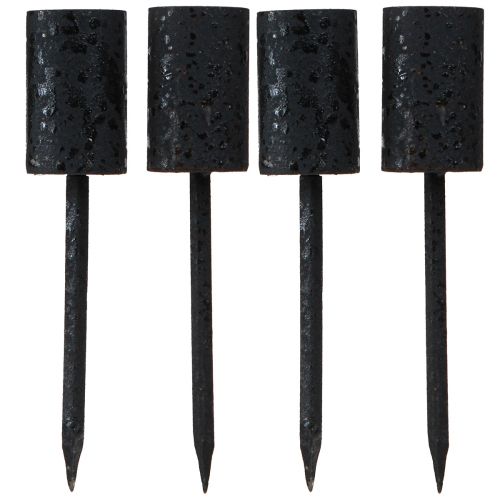 Product Candle holder for thick taper candles metal black Ø28mm 4pcs