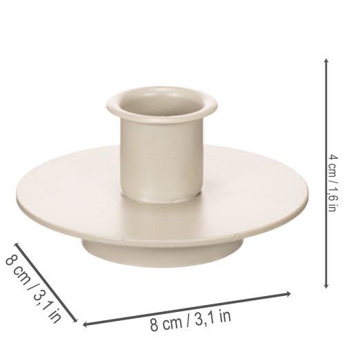 Metal Candle Holder in Matte Beige for Taper Candles 8cm Set of 3

```html
<h2>Metal Candle Holder Set in Matte Beige</h2>

<p>
This set of three candle holders is made from sturdy metal with a smooth matte beige finish, designed specifically for taper ca | Floristik24.co.uk