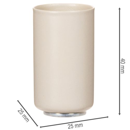 Cream White Magnetic Taper Candle Holders Set of 4, 25mm Diameter | Floristik24.co.uk