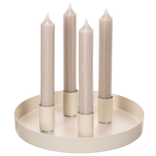 Cream White Magnetic Taper Candle Holders Set of 4, 25mm Diameter | Floristik24.co.uk