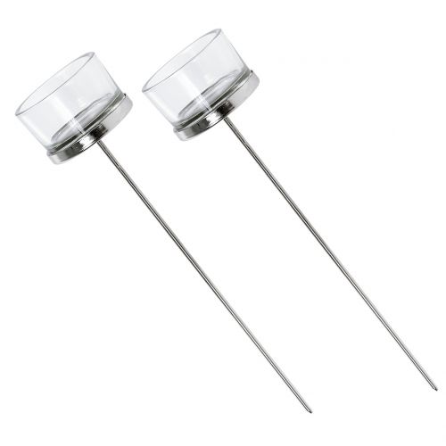 Candle holder with glass on stick 4 pcs