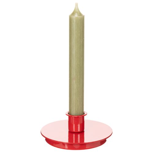 **Red Metal Candle Holders for Taper Candles, 10cm, Set of 2**

```html
<h2>Compact Red Metal Candle Holders for Taper Candles</h2>

<p>
This set of two red metal candle holders is a stylish and functional addition to your home decor. Designed to hold tap | Floristik24.co.uk