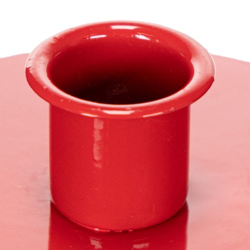 **Red Metal Candle Holders for Taper Candles, 10cm, Set of 2**

```html
<h2>Compact Red Metal Candle Holders for Taper Candles</h2>

<p>
This set of two red metal candle holders is a stylish and functional addition to your home decor. Designed to hold tap | Floristik24.co.uk