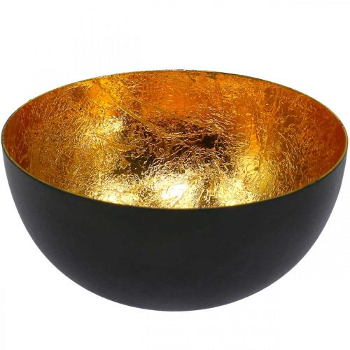 Floristik24 Table decoration Christmas bowl black gold Ø10cm H5cm