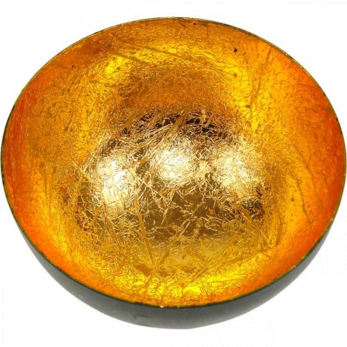 Floristik24 Table decoration Christmas bowl black gold Ø10cm H5cm