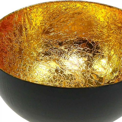 Floristik24 Table decoration Christmas bowl black gold Ø8cm H4cm