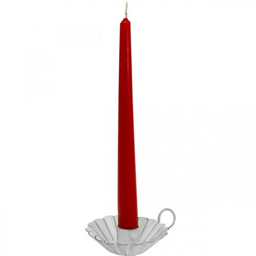 Floristik24 Candlestick Shabby Chic White Metal Deco Ø9.5cm H3cm