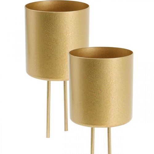 Product Candle holder for sticking gold tealight holder metal Ø5cm 4 pcs