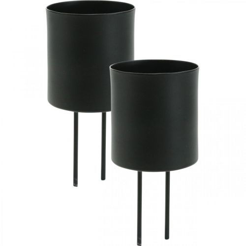 Candle holder for sticking black tealight holder Ø5cm 4 pcs