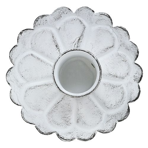 Floristik24 Candle holder for sticking white Ø8cm H11cm