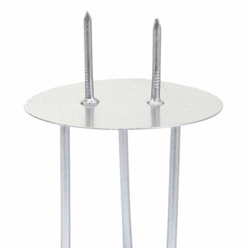 Floristik24 Candle holder for sticking silver Ø4.5cm 12 pcs