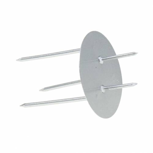 Floristik24 Candle holder for sticking silver Ø4.5cm 12 pcs