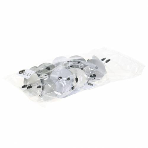 Floristik24 Candle holder for sticking silver Ø4.5cm 12 pcs