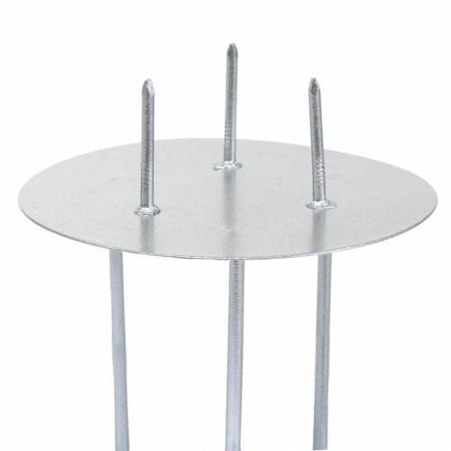 Floristik24 Candlestick for sticking silver Ø6.5cm 12pcs