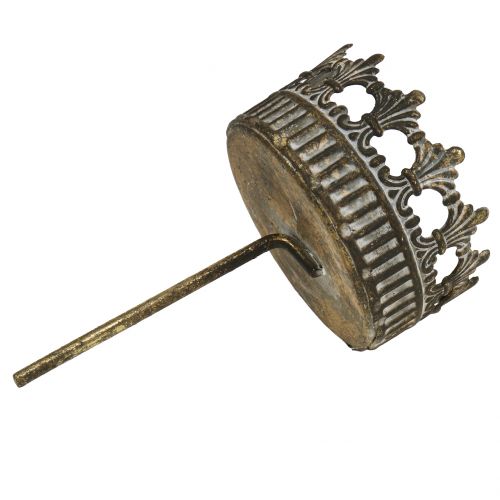 Product Candle Holder Antique Gold Ø7cm H12cm 1 pc