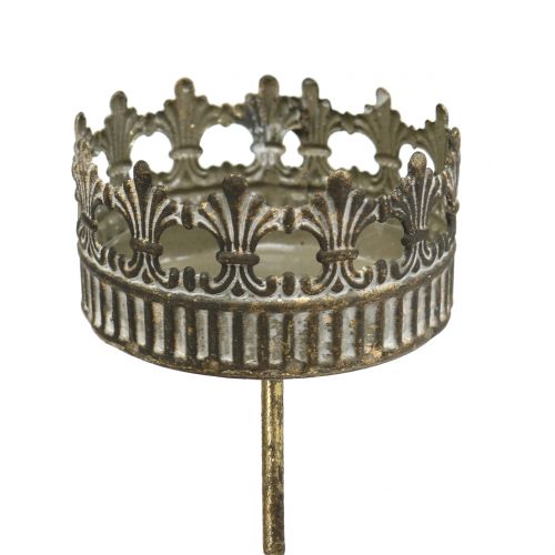 Product Candle Holder Antique Gold Ø7cm H12cm 1 pc