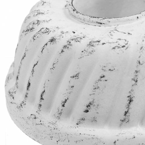 Floristik24 Candle holder Gugelhupf baking mold Shabby Chic white Ø7.2cm H3cm