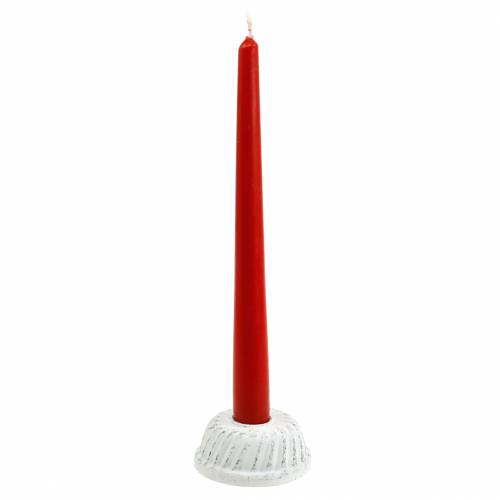 Floristik24 Candle holder Gugelhupf baking mold Shabby Chic white Ø7.2cm H3cm