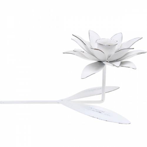 Floristik24 Wedding decoration, candle holder blossom, spring, candle decoration, metal candlestick