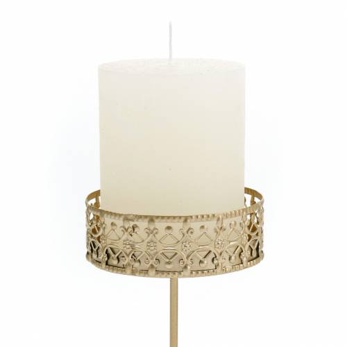 Floristik24 Floral Candle Holders for Sticking Golden Ø7.4cm H12.5cm 4 pcs Antique Look