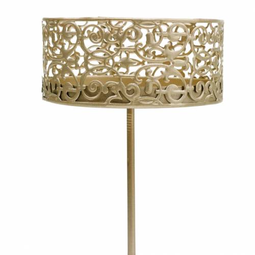 Product Floral candle holders for sticking Golden Ø8.8cm H13.7cm 4 pcs Antique look