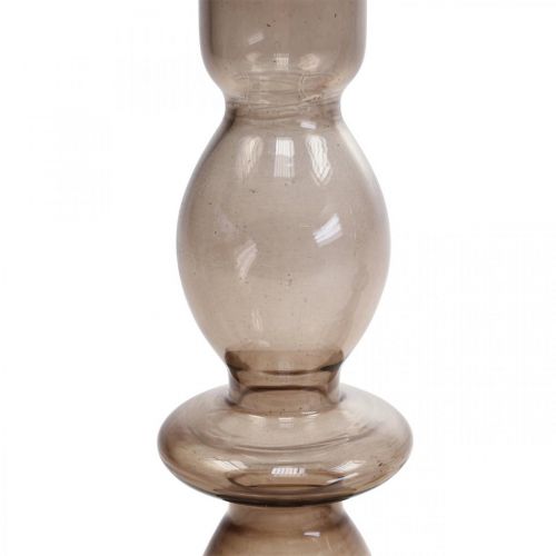 Floristik24 Candlestick glass candlestick stick candlestick 18.5cm 2pcs
