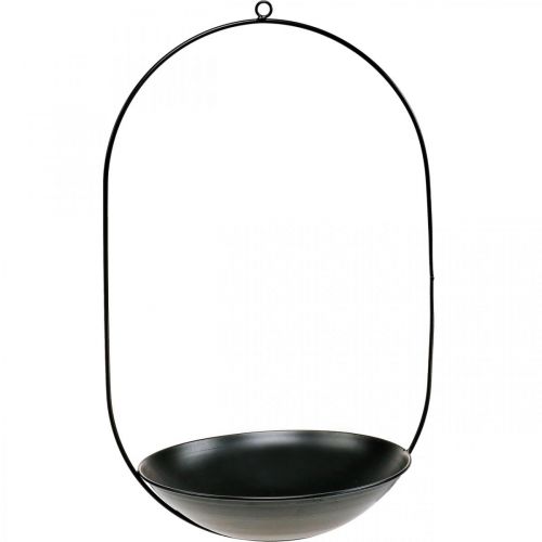 Floristik24 Decorative bowl to hang black metal ring Scandi decoration 28 × 54cm