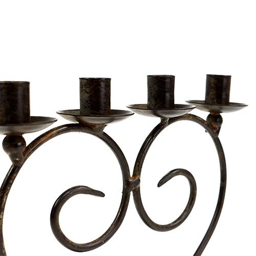 Floristik24 Candle holder in heart shape brown H17cm B16cm